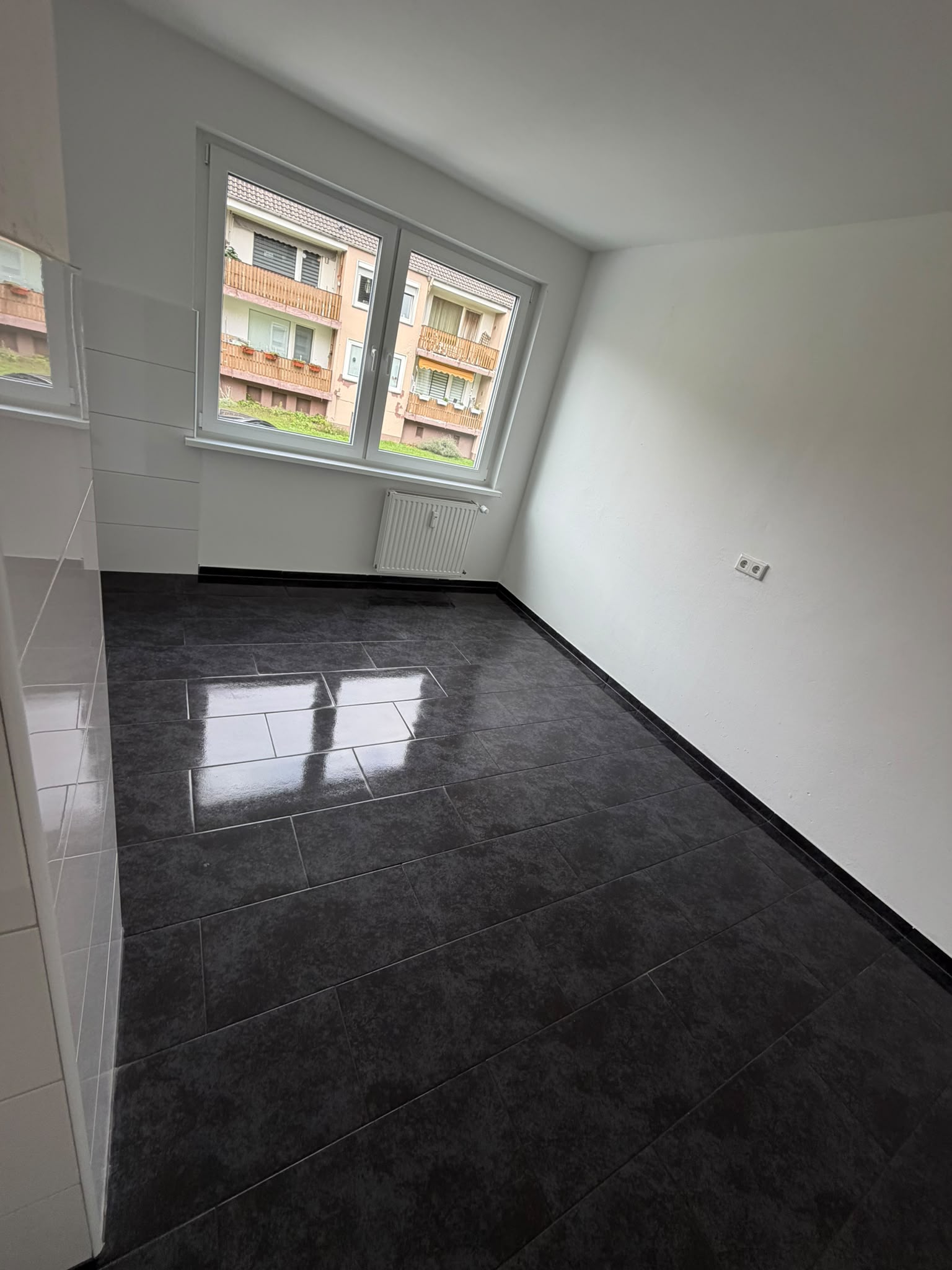 Balkontür und Fenster nach der Reinigung